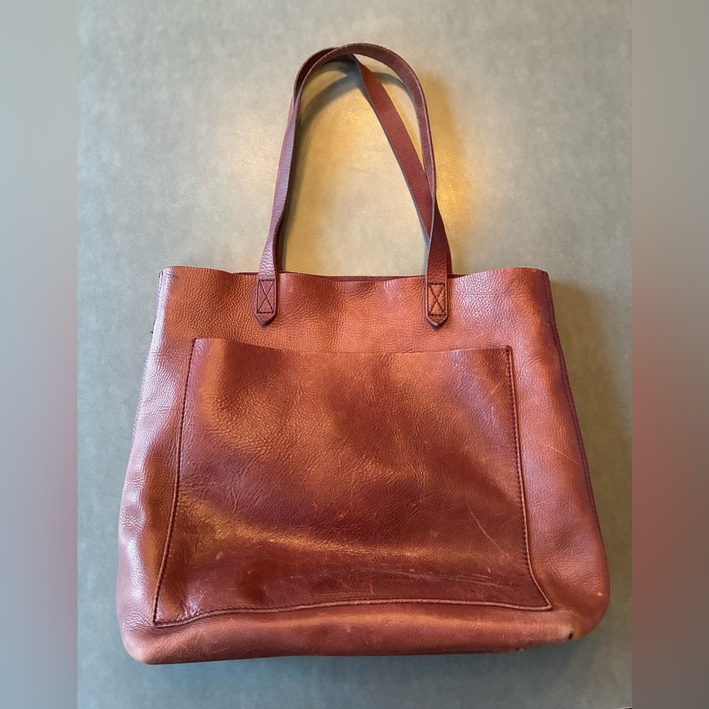 Madewell Medium Transport Tote Dark Cabernet